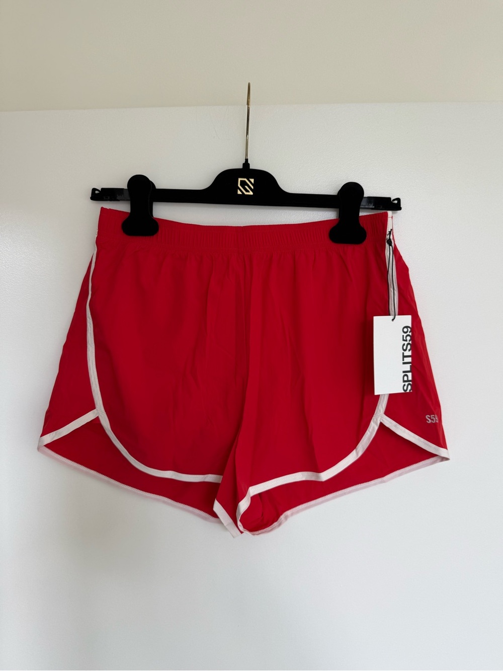 Splits59 S59 Athletic Run Shorts in Red & White Size Small NWT
